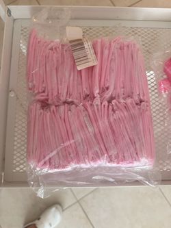 Disposable pink panties and caps