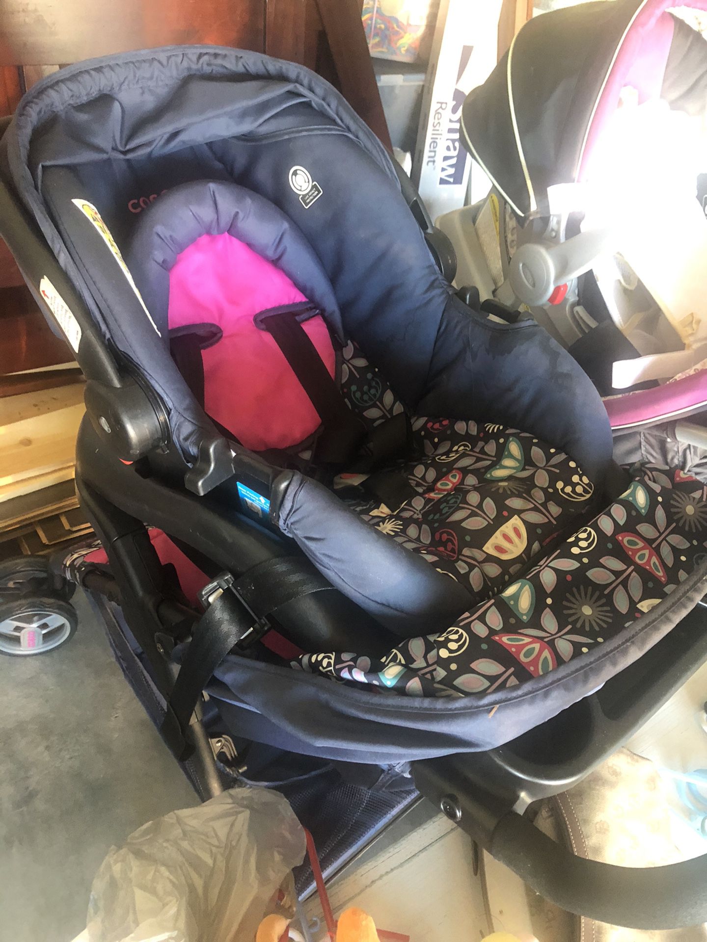 Baby car seat with stroller