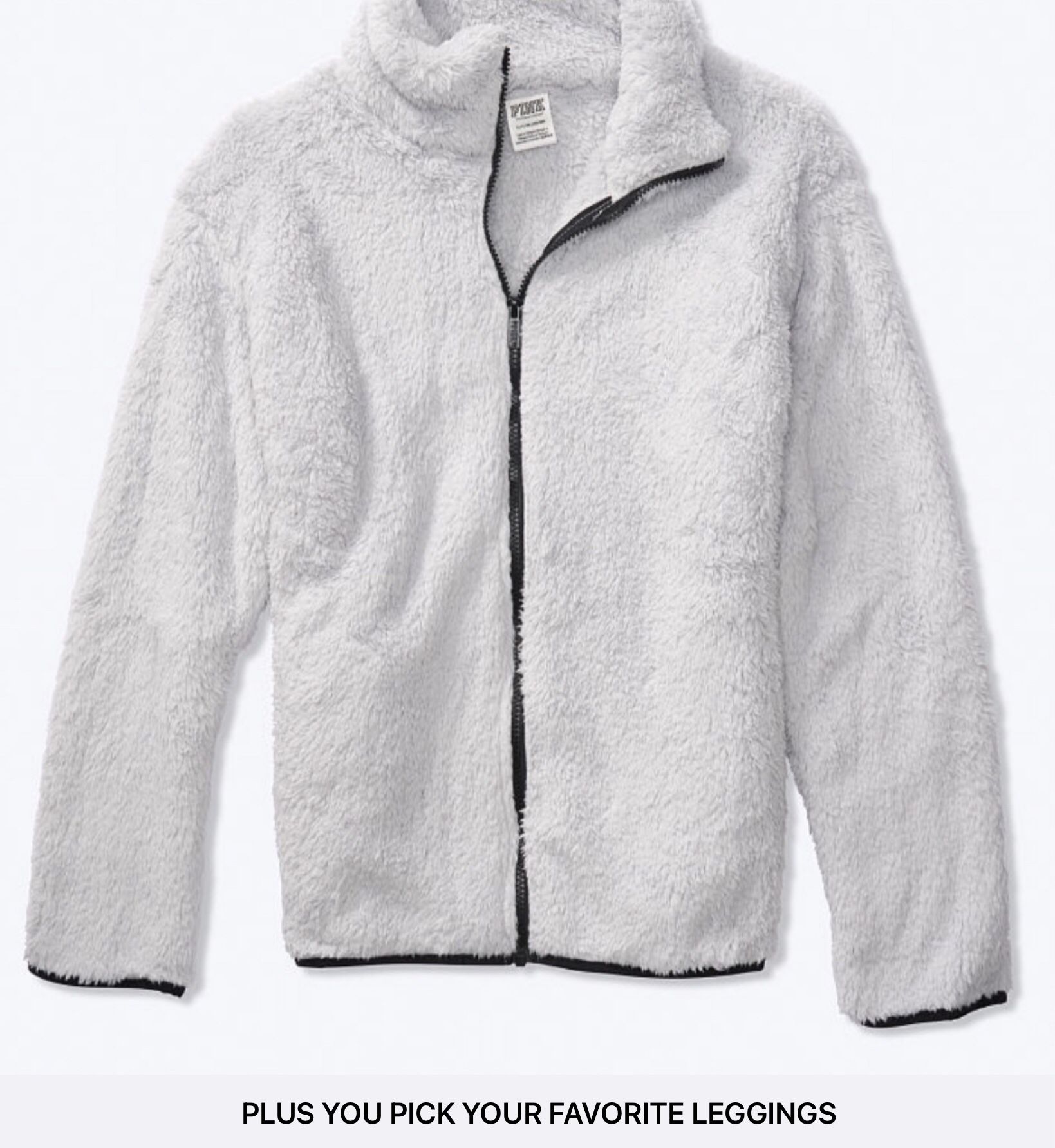Victoria’s Secret Pink Sherpa Teddy Full Zip Jacket Sweater So Cozy And Comfortable All Sizes 4 Colors