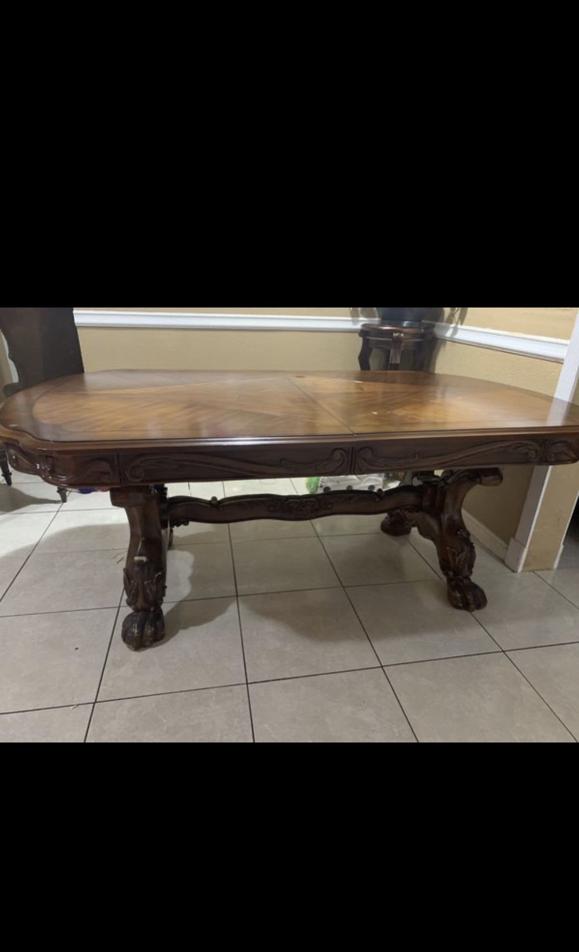 Solid wood table