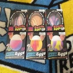 Nee Doh Dippin’ Dazzler & Swirlie Swirly Egg Eggs (SET Of 6, x3 Of Each)