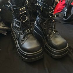 Demonia Platform Wedge Boots