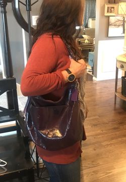 Beautiful large Coach purse (Plum color)