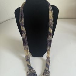 Handmade Multi-Strand Beaded Necklace - Boho Ethnic Style