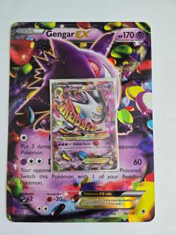 Pokémon TCG MGengar EX XY166 and Gengar EX 34/119 Jumbo Oversized Holo Promo 2014