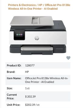 Brand New  Hp officejet pro 8130e