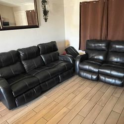 2 Set Of Leather Couches 