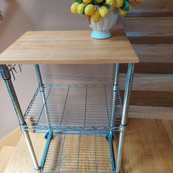 Kitchen Rack With Bottom Sliding Shelf    H 34"1/2, W 21" x 15"