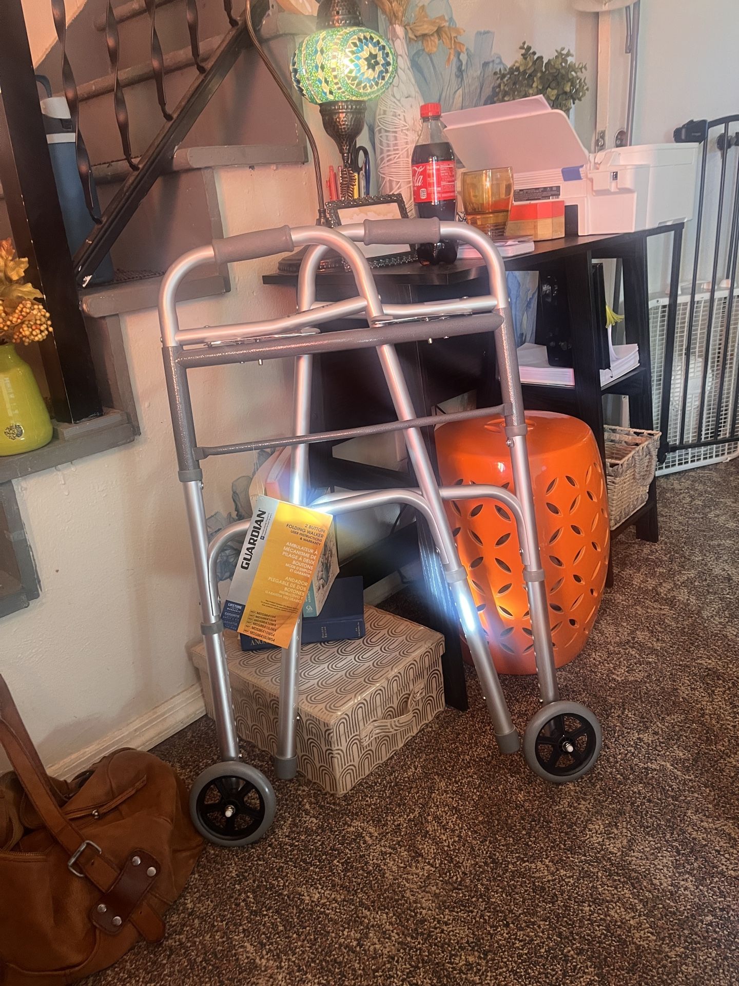 Guardian Two Button Folding Walker Brand New