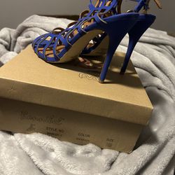 Size 9 Blue Heel