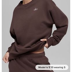 Alo Brown Expresso crew neck 