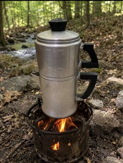 Vintage aluminum coffee maker