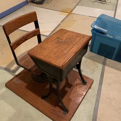 Antique Student Desk 