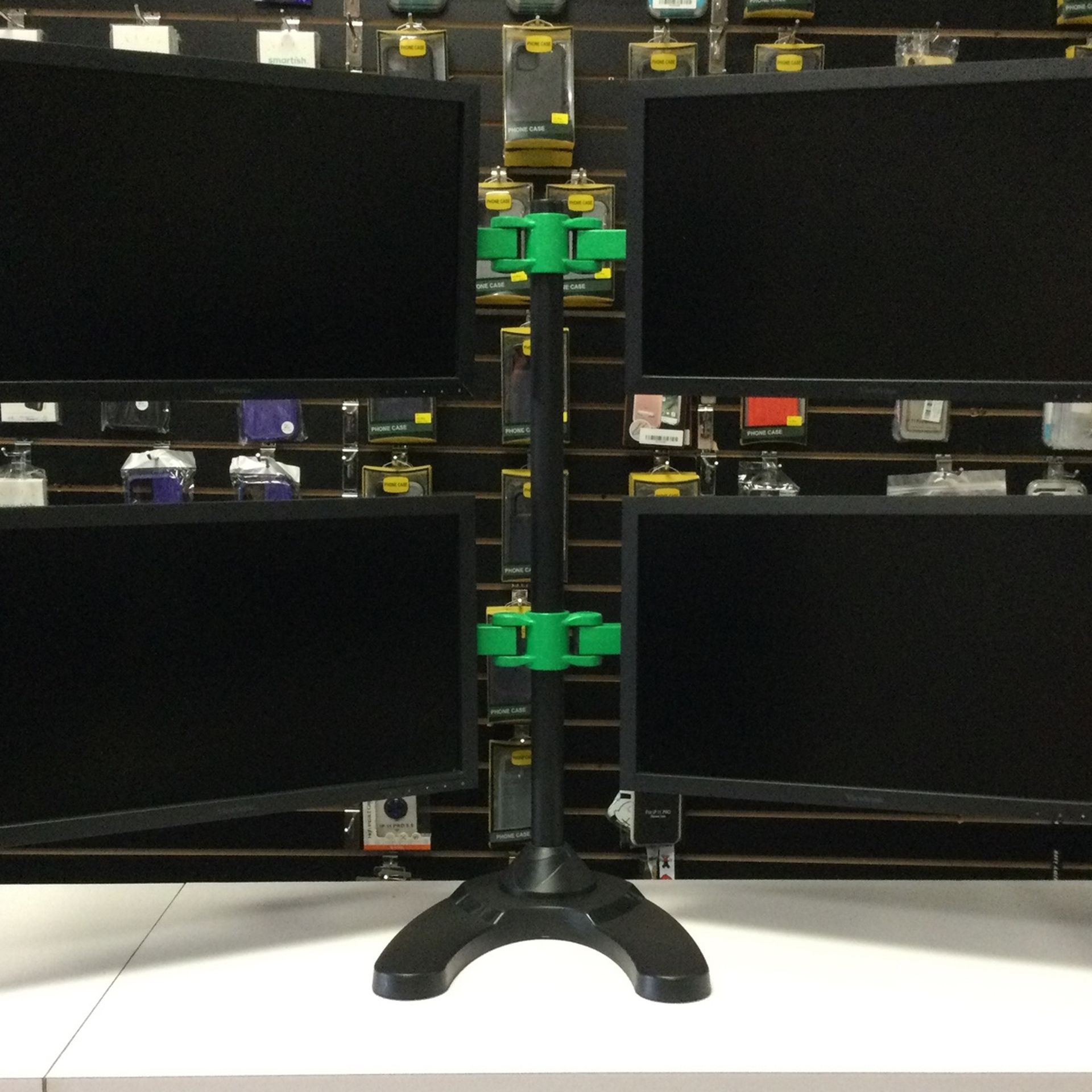 Four Monitor Stand With 4x Monitors Combo - $0 DOWN!