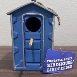 Blue Bird House Feeder