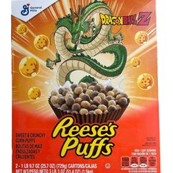 Dragon Ball Z Limited Edition Reese’s Puffs Cereal Shenron Box