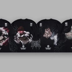NEW Darc Sport X BAKI SON OF OGRE "SIDE-BY-SIDE" [Medium] TEE BOX SET IN BLACK