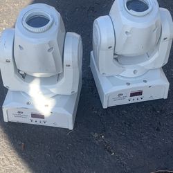 2 Adj Dj Moving Lights Mini White