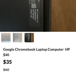 Chromebook Laptop HP $35