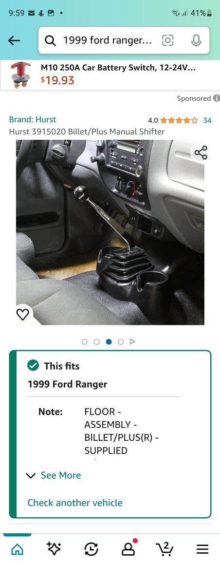 Ford Ranger Hurst Shifter 