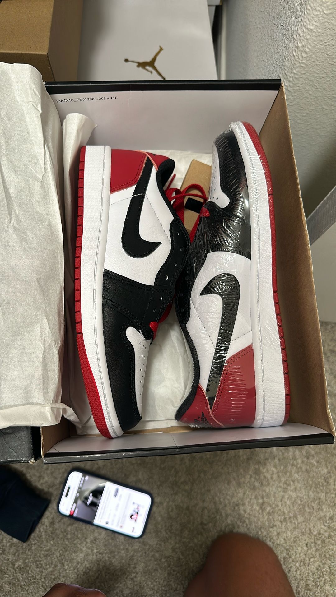 Jordan 1 Black Toe 7M