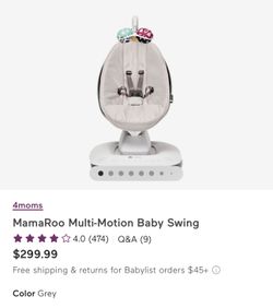 MamaRoo Multi-Motion Baby Swing Like NEW!!