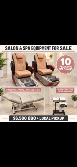 SALON & SPA EQUIPMENT FOR SALE