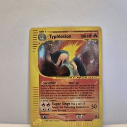 Pokémon TCG Typhlosion Expedition Base Set Reverse Holo Holo Rare Card 28/165