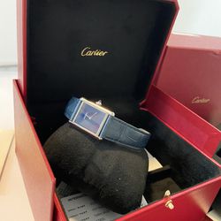 Cartier Tank Must Blue Wsta0055 , Large Box And Papers 