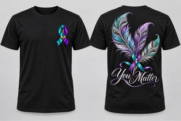 Wear a Message of Hope 💜🩵 You Matter. You Belong.