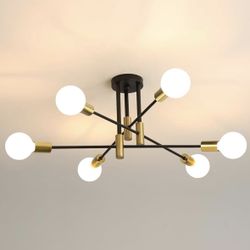 Luxury 6 Light Gold dining Table Light 