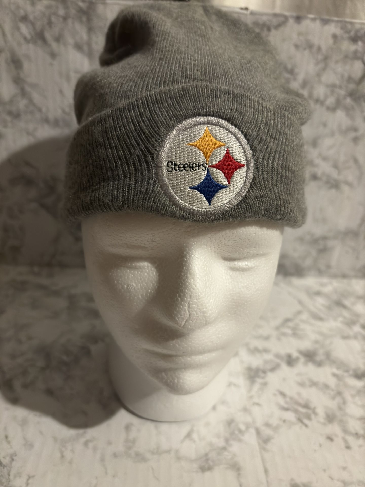 Pittsburgh Steelers Winter Knit Beanie Hat Gray NFL