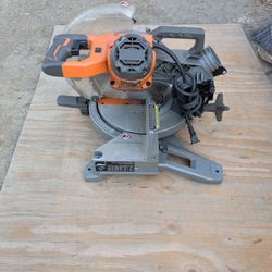 RIDGID R4113 15 Amp 10" inch Dual Miter Saw with LED Cut Line Indicator