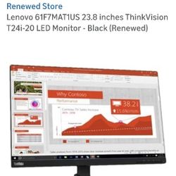 Lenovo Monitor Unused In Box