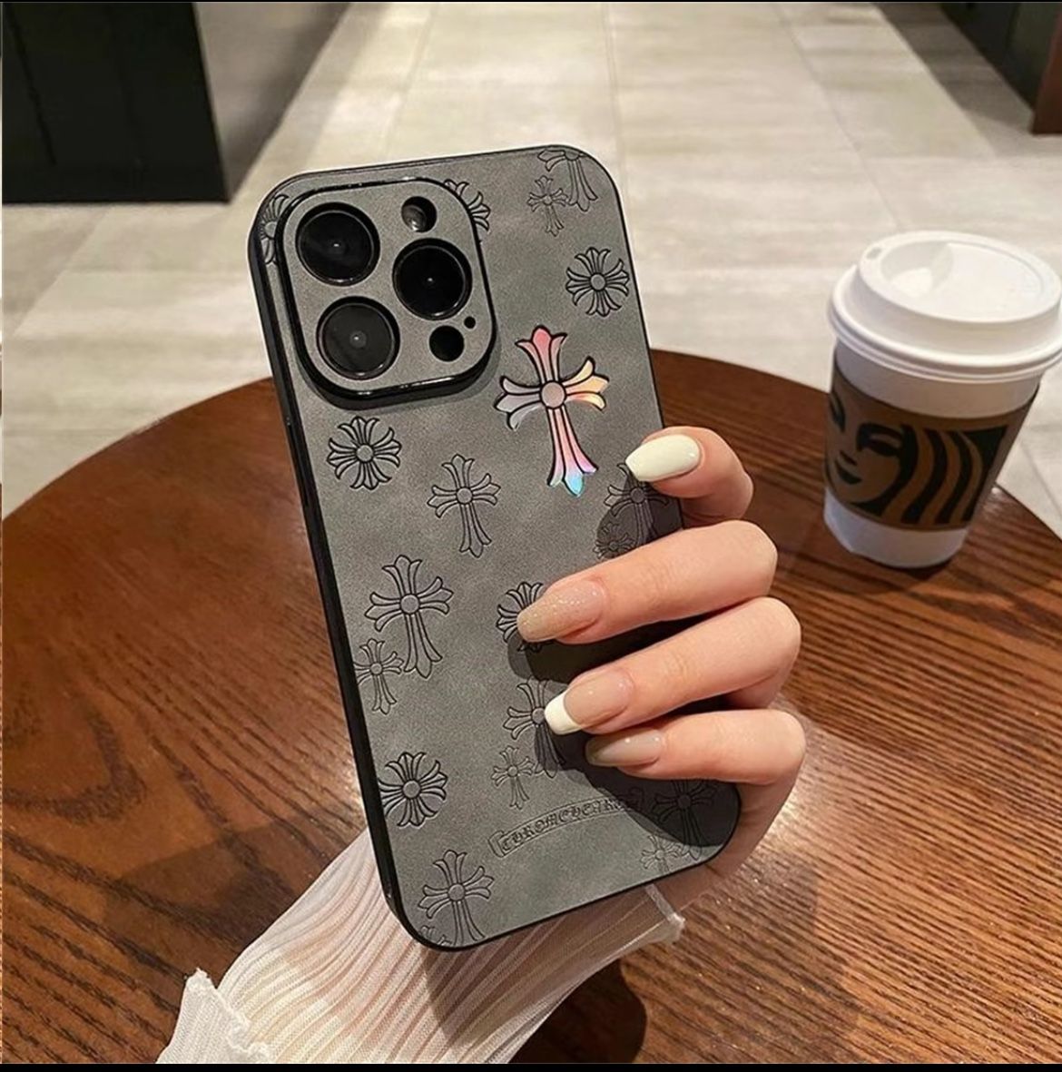 Chrome Hearts Phone Case, Silver, Reflective, Good Quality 