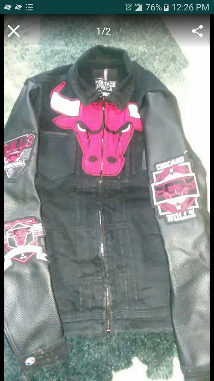 Leather in jean jacket (Fresh) Medium