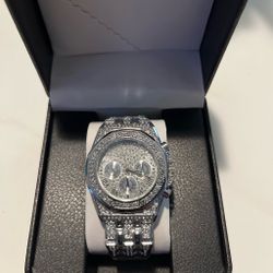 Silver plated blinked out watch