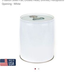 5 Gallon Steel Pail Unlined.