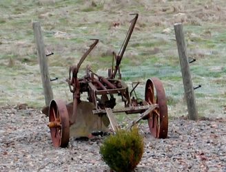 Antique Horse-Drawn Iron Plow