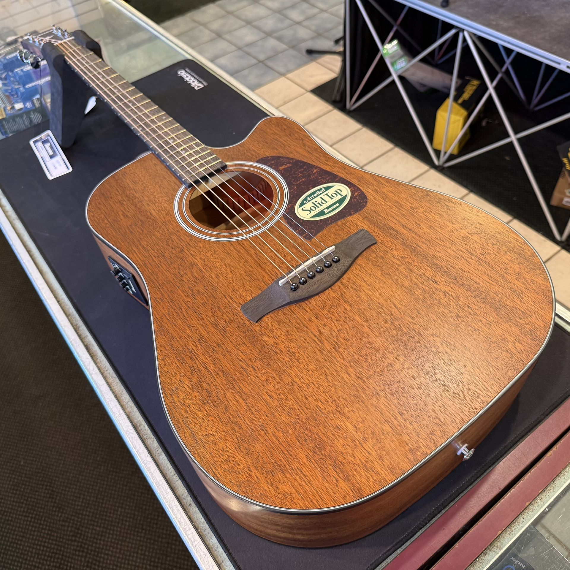 Ibanez AW54CE Open Pore Natural Dreadnaught Acoustic Electric Guitar NEW!