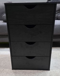 Black 4-Drawer Storage Chest