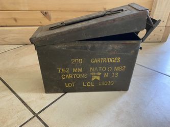 Vintage Military Ammunition Metal Box