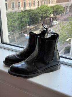 Dr. Martens Flora Chelsea Boots – Black Polished Smooth, Women's US 10 (UK 8)