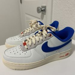 Nike Air Force 107’ Low Shoes White Royal Blue 