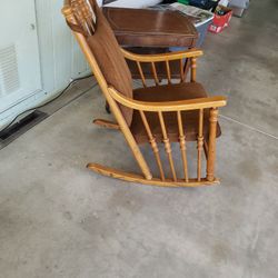 Vintage Spindle Oak Rocker