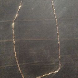 22" 18k Gold Plated Chain Necklace 