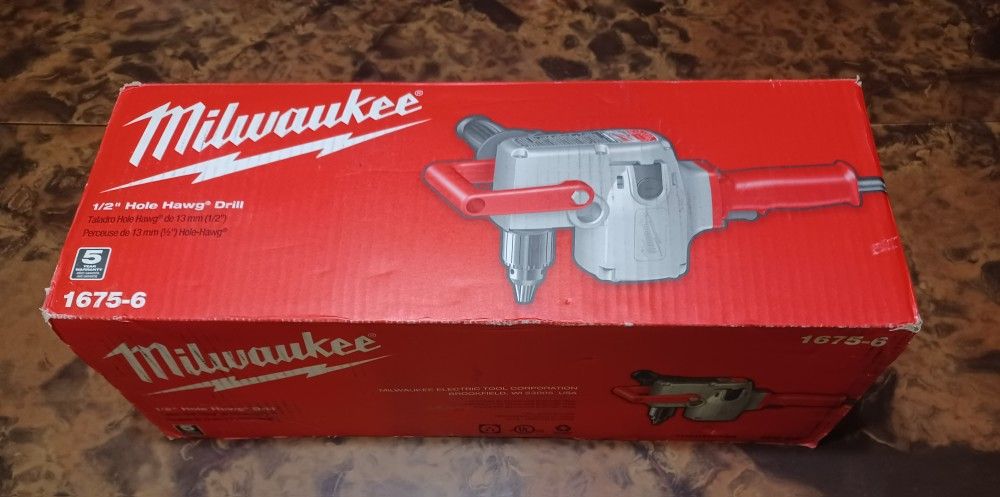 NEW Milwaukee 1675-6 1/2" Hole Hawg Drill 300/1200 Rpm