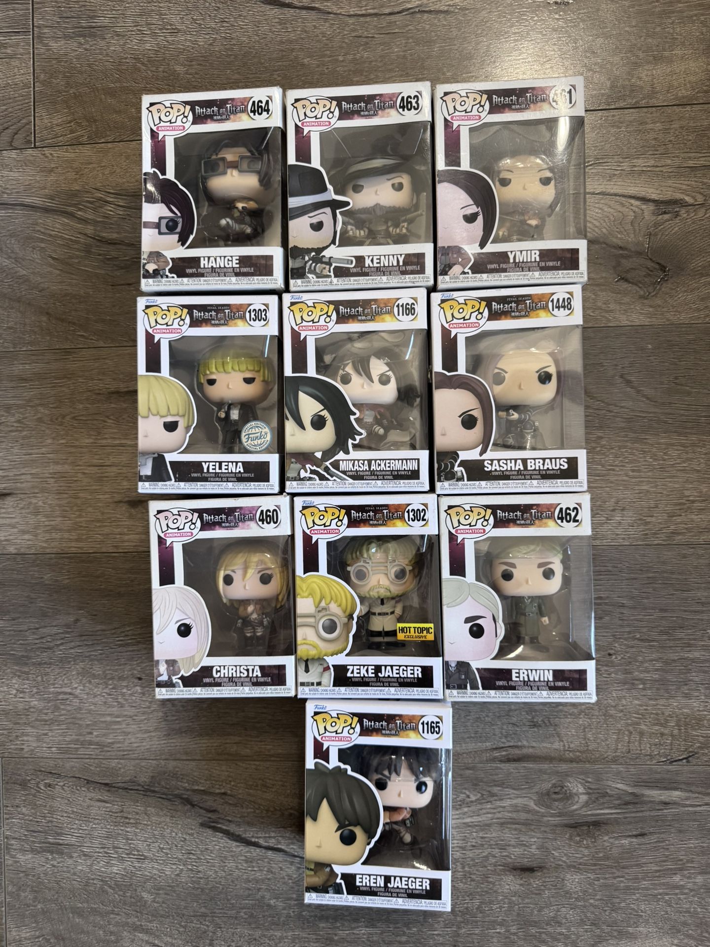 Attack On Titans Funko Pops 