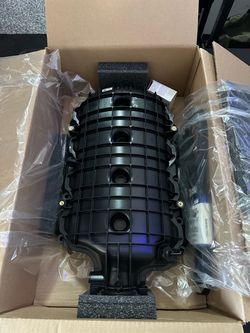 6.2l corvette intake with serpentine belt and pully