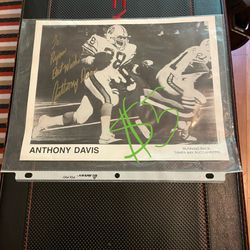 $5 Anthony Davis Tampa Bay RB Signed Photo 